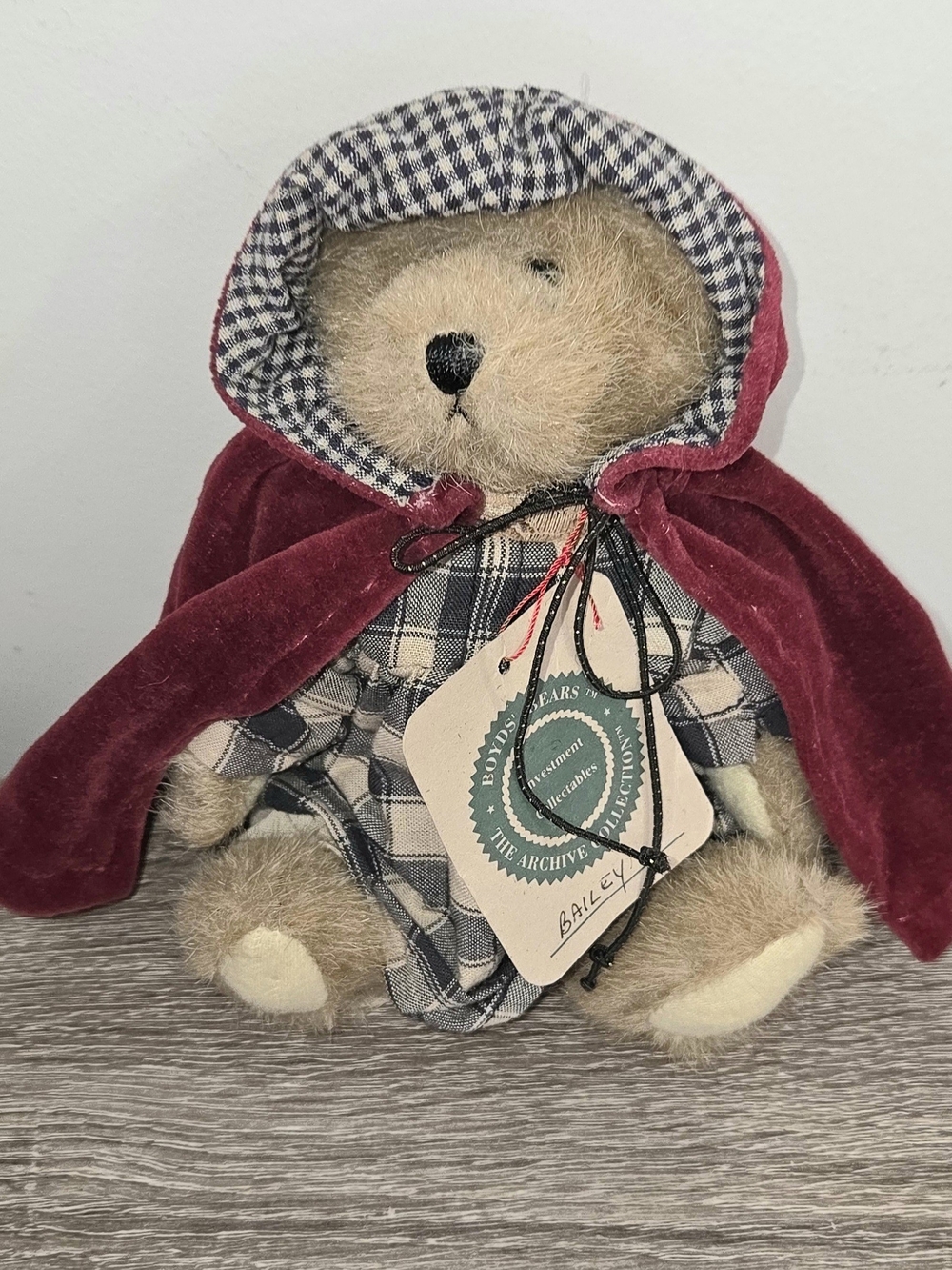 Boyds Bear Plush "Bailey" Fall 1994 8" See Description